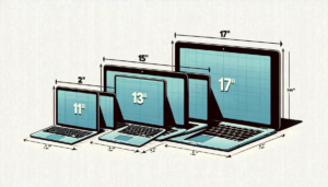 Laptop screen sizes